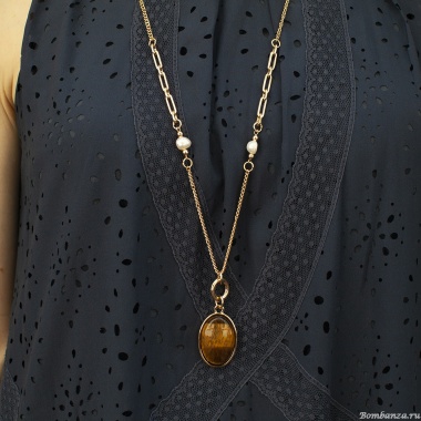 Колье Fiore Luna, TIGER EYE